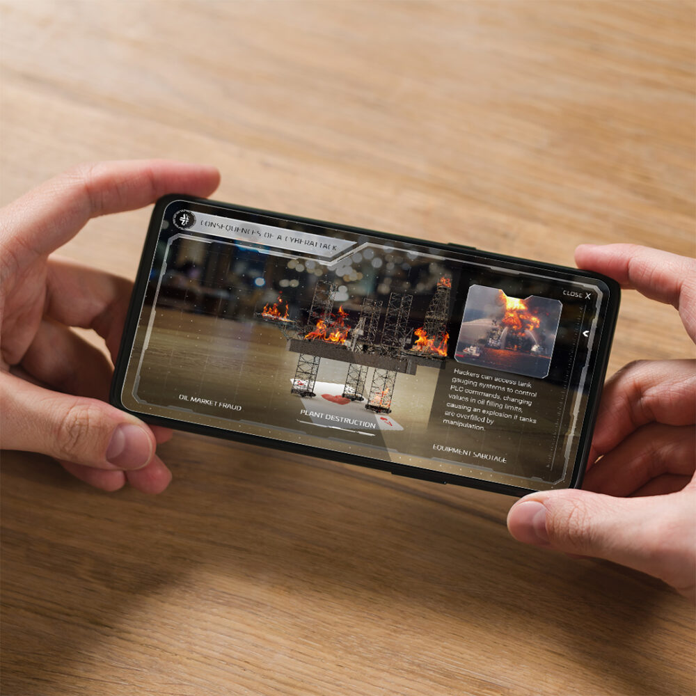 AR infographic on mobile